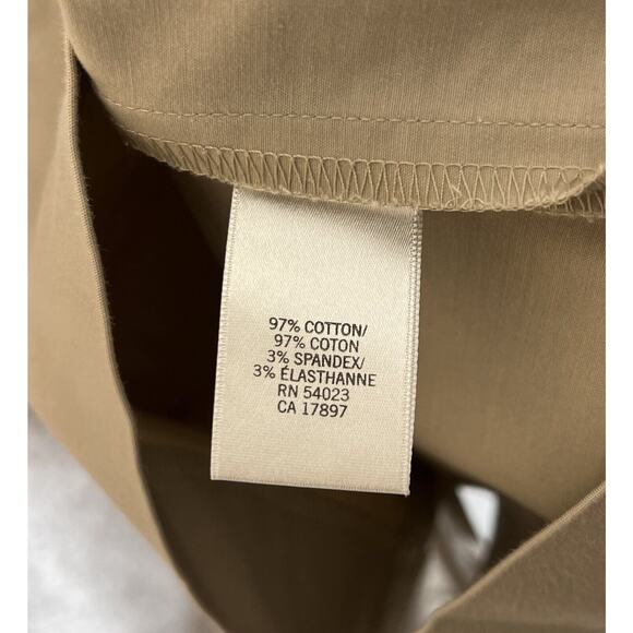 Banana Republic Straight Pencil Skirt Womens Size 2 Petite 2P Beige Pockets Vent - Picture 4 of 7